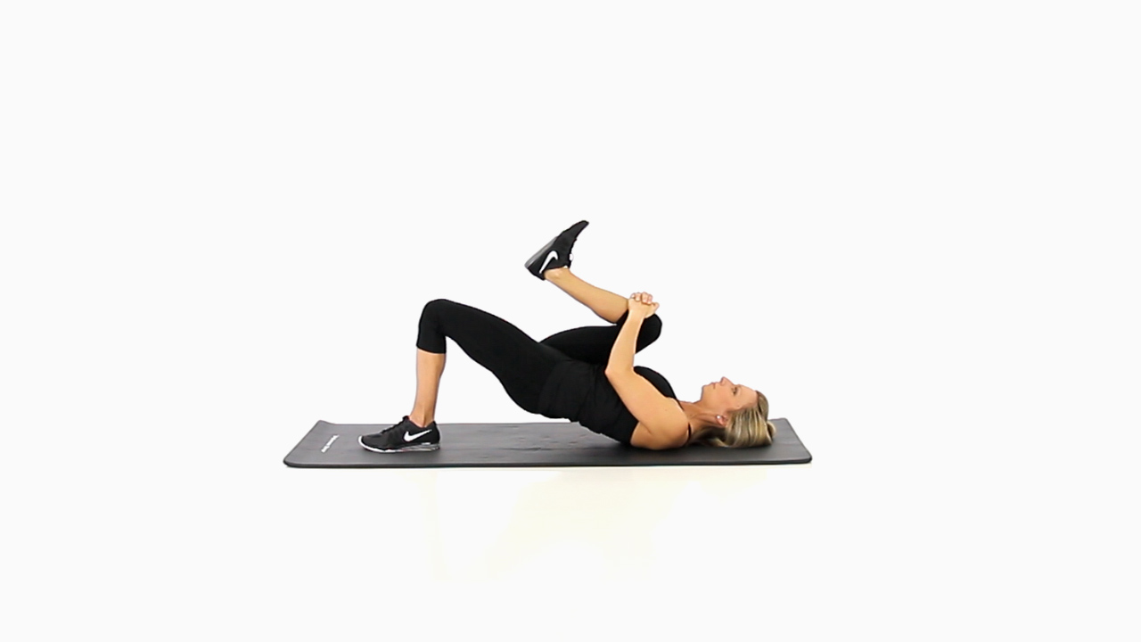 Single leg hip online bridge exercise