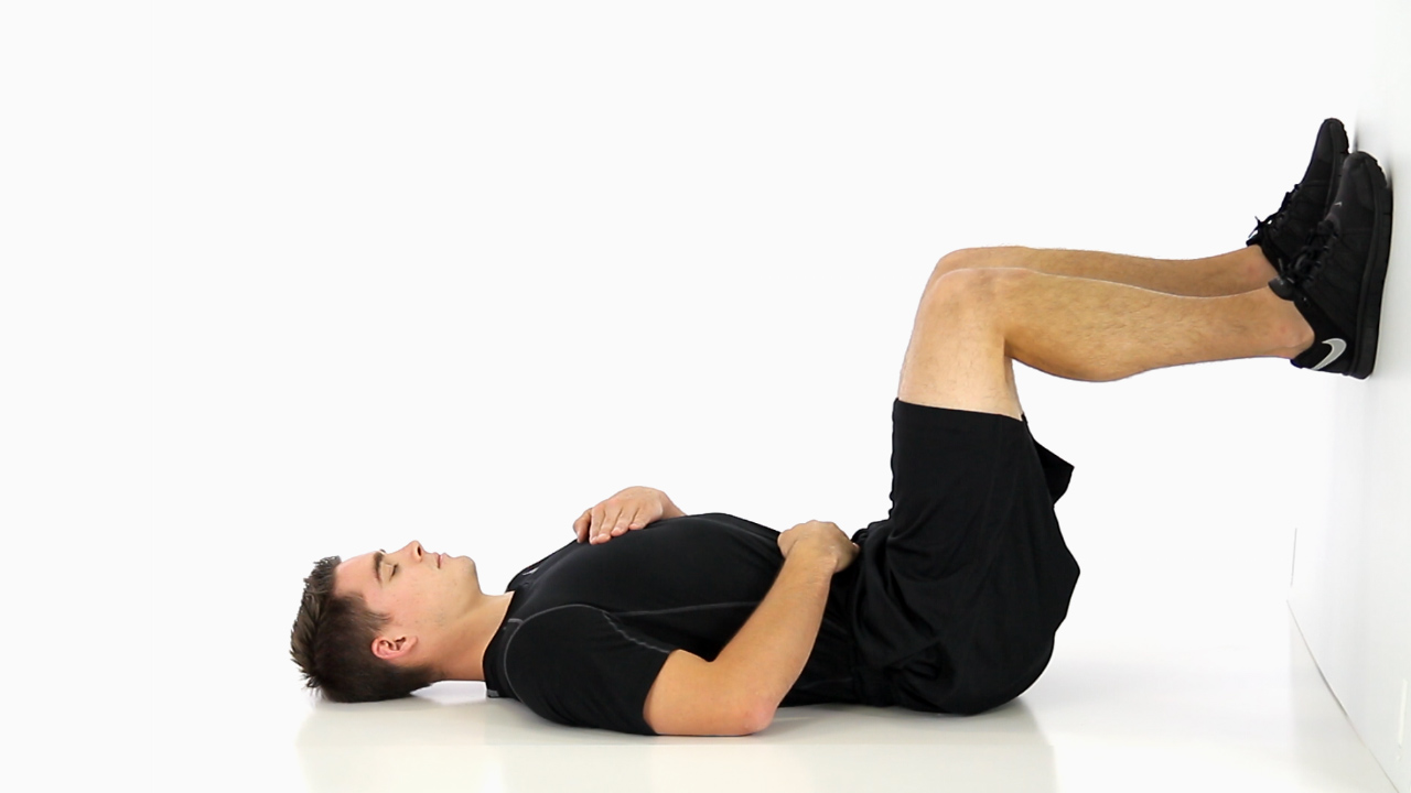 Supine position with knee flexed 90°