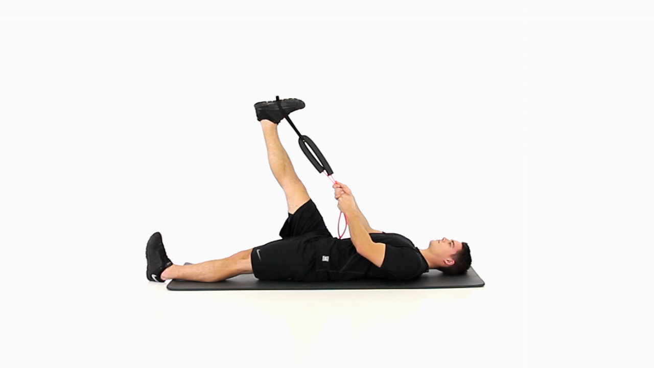 Strap Assisted Straight Leg Stretch Functional Movement Systems