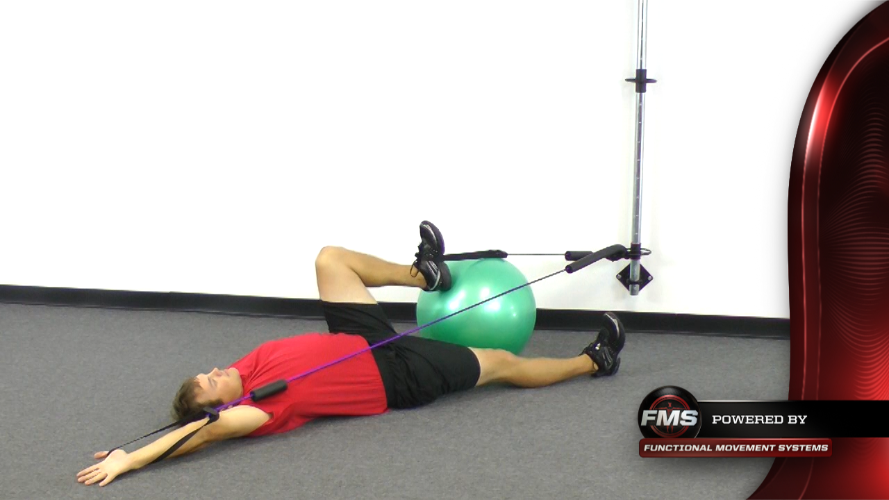 Dorsiflexion Resisted Ball Roll with Core Activation with FMT